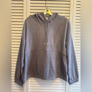RBX Large Women's Gray hooded Sweatshirt PTP 23”